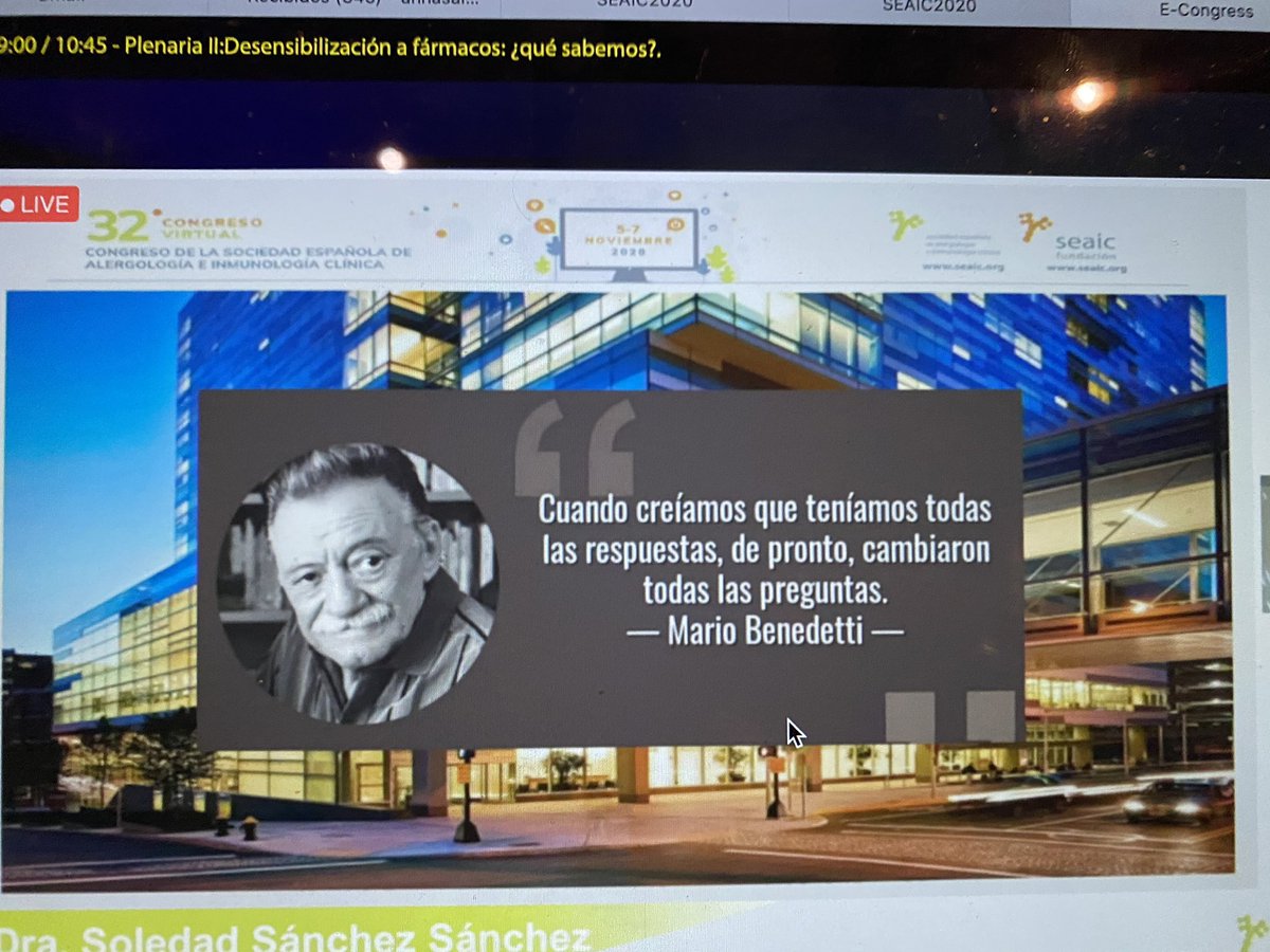 annasalacunill's tweet image. Dra.Soledad en #SEAIC2020 @SEAIC_Alergia “cuando creíamos que teníamos todas las respuestas, cambiaron todas las preguntas”! Que cierto en ciencia y en la vida misma 👇