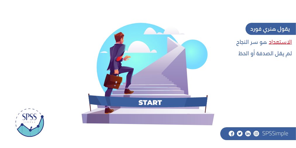 SimpleSpss's tweet image. يقول هنري فورد: الاستعداد هو سر النجاح. لم يقل الصدفة أو الحظ.
#spss_simple