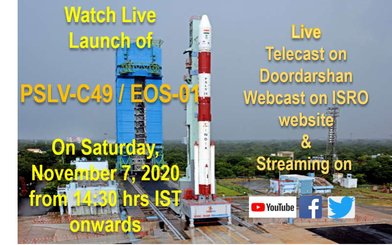 isro's tweet photo. Watch the launch of #PSLVC49 live from Sriharikota at:

https://t.co/MX54Cx57KU
https://t.co/uiTNFaMWvK
https://t.co/JtnEW5Q8XG https://t.co/lieuBhBXYX