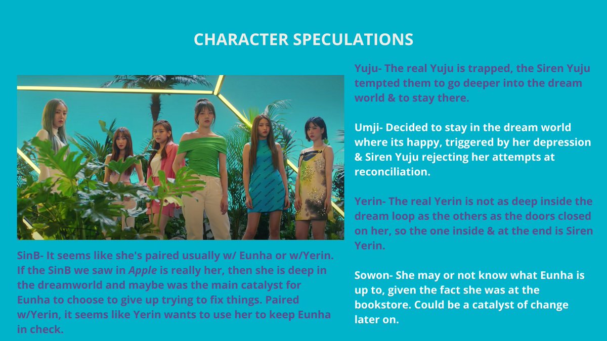 Character Speculations! (Subject to editing & changes in the future!)  #GFRIEND𓈉