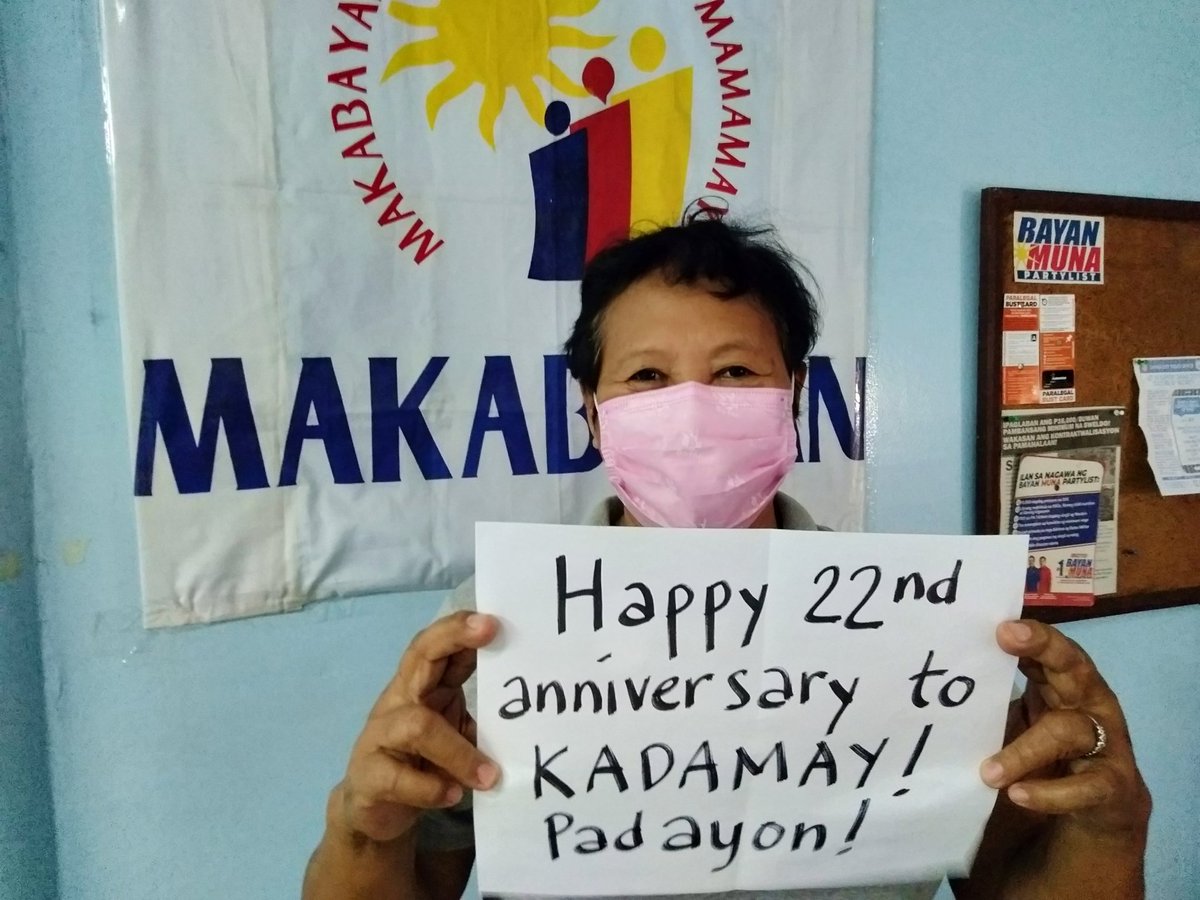 kadamay_davao's tweet photo. Usa ka madasigong pagtimbaya sa ika-22 anibersaryo sa Kalipunan ng Damayang Mahihirap (Kadamay)! 

Panglawas, panginabuhian, ug katungod: depensahan, pakigbisugan! I-asdang ang progresibo ug militanteng pakigbisog sa mga kabus! #KadamayAko https://t.co/xEFiIs8uns
