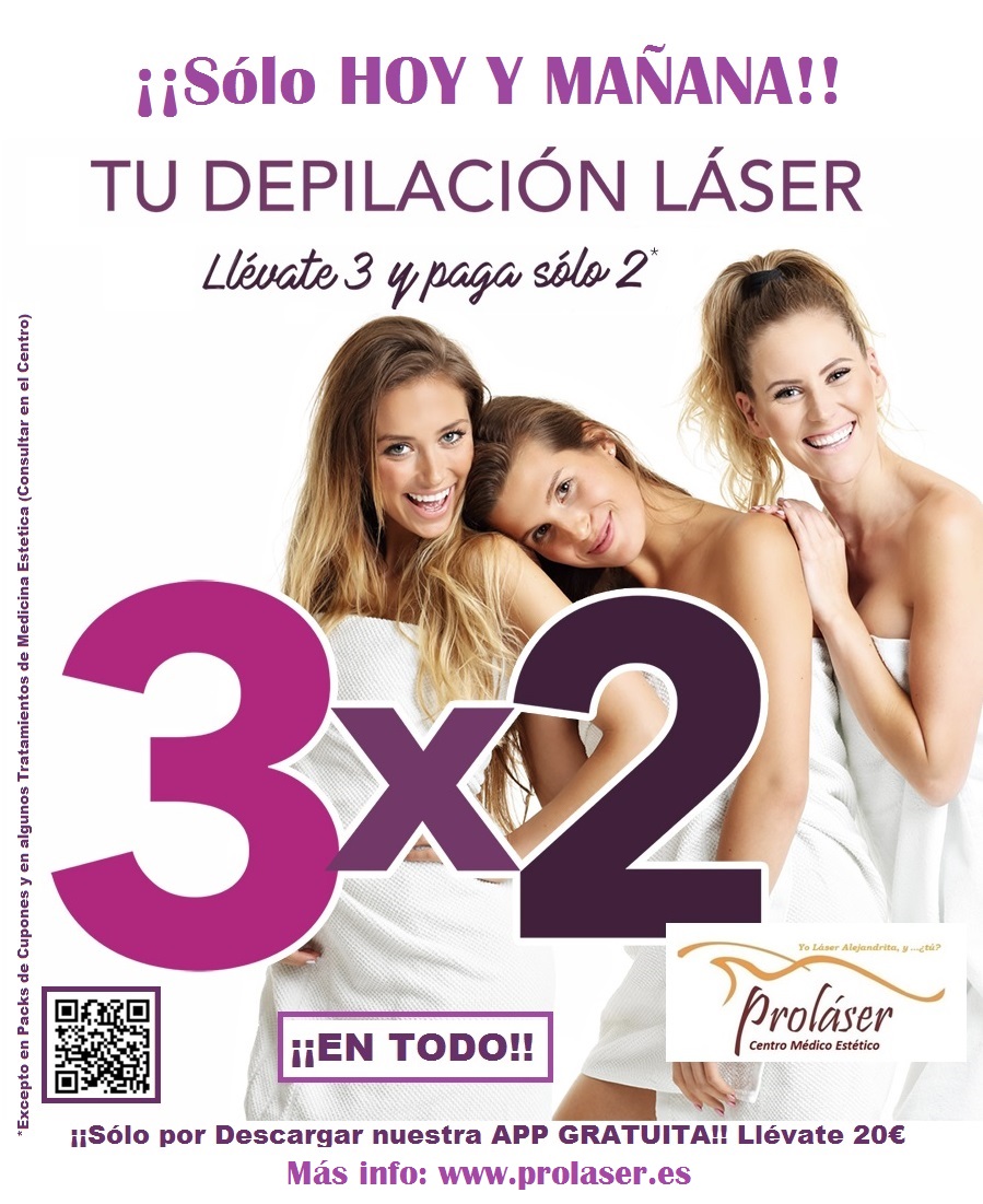 ProlaserCentro's tweet photo. ¡¡Sólo HOY y MAÑANA!!Promoción 3x2.                                            Llévate 3 y paga solo 2.Te regalamos la de igual o menor valor.Combina tus sesiones como tu quieras. https://t.co/chyUHvRYpT https://t.co/f7GGCiTqwv