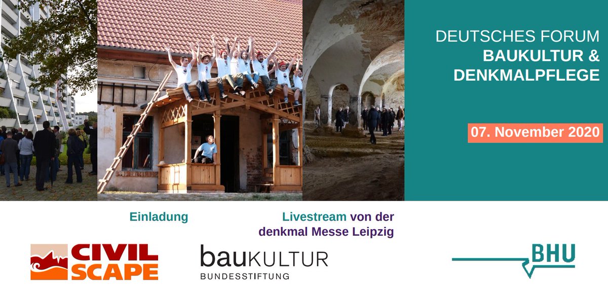 Jetzt live auf Youtube: Das Deutsche Forum Baukultur und Denkmalpflege. Ziel ist es Initiativen zusammenbringen und Engagement zu würdigen. Kooperationspartner sind <a href="/civilscape/">civilscape</a> und @baukultur_ 
youtu.be/nVn6rDYiG3M