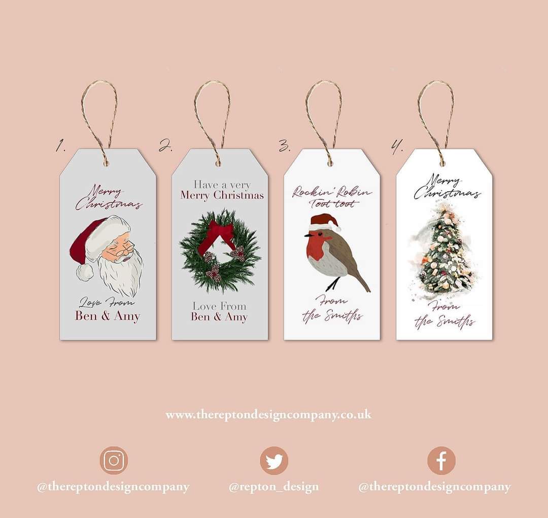 repton_design's tweet image. I’ve been really quiet on here but I’ve been working away at new ideas!
I’ve added a couple of new Christmas products to my website tonight!
Personalised gift tags! Also gift tags using pictures of your pooch!!!
#SmallBusiness #Christmasgifts #supportlocal