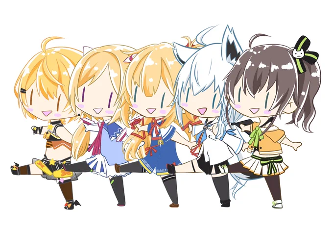 ホロライブ1期生!
#メルArt 
#アロ絵 
#はあとArt 
#絵フブキ 
#祭絵 