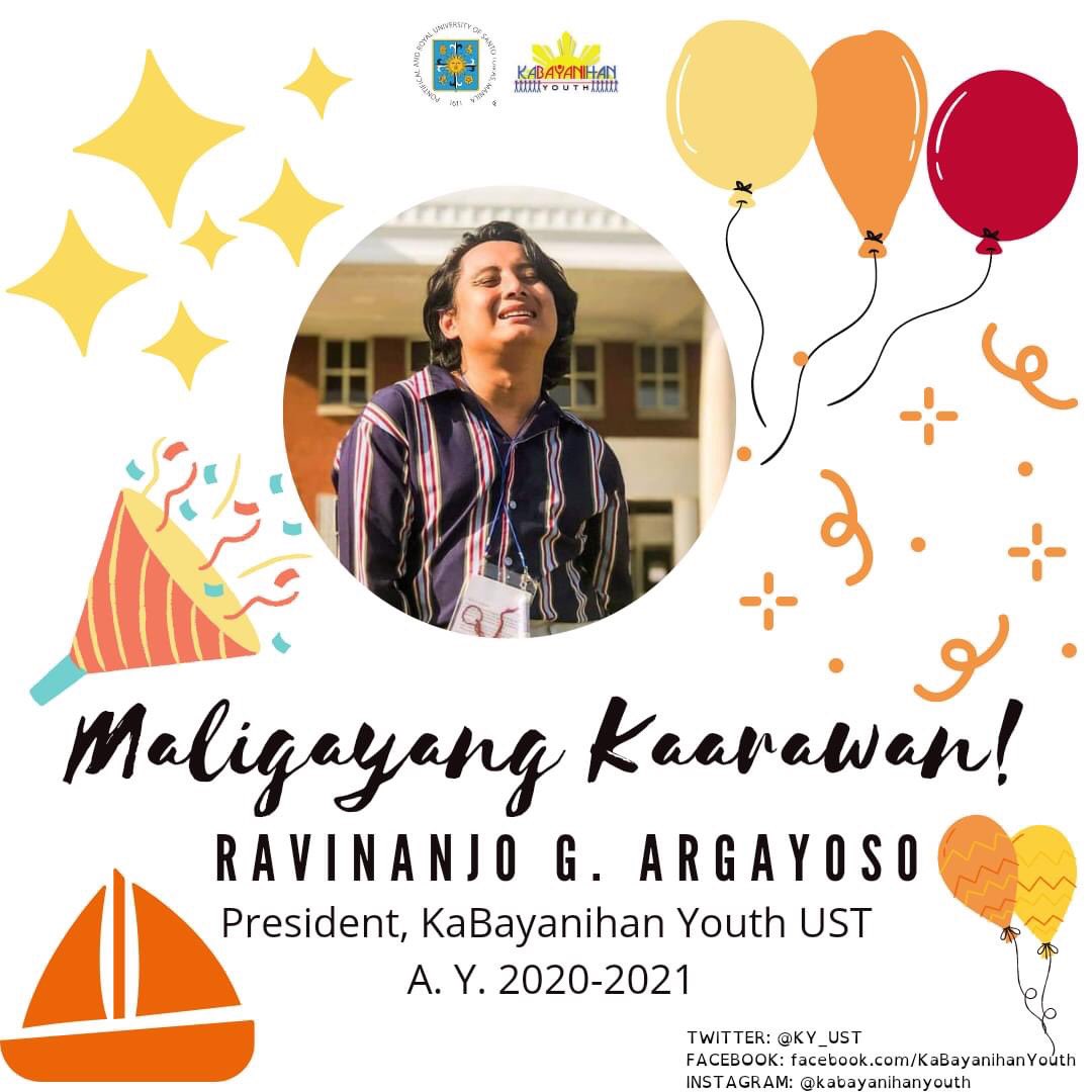 KY_UST's tweet photo. Ang kagandahan ng pamumuno ay nakasalalay hindi lamang sa puso ng paglilingkod kundi para magbigay inspirasyon para sa iba. 

Isang malugod na pasasalamat sa iyong serbisyo bilang Presidente ng ating organisasyon. Nawa'y iyong ipagpatuloy ang taos-pusong pagtulong at... (1/2) https://t.co/xGmlk8aBzY