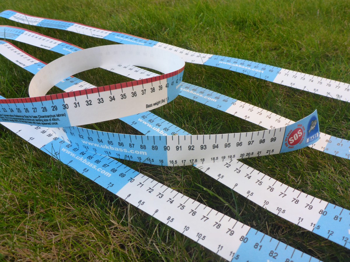 The popular BASS tape with length-to-weight conversion has been updated. Waterproof and non-rip, it's 30mm wide and good for measuring bass up to 20lb! Now in colour and just £4 in colour order yours today from the BASS shop.
ukbass.com/product/bass-t…