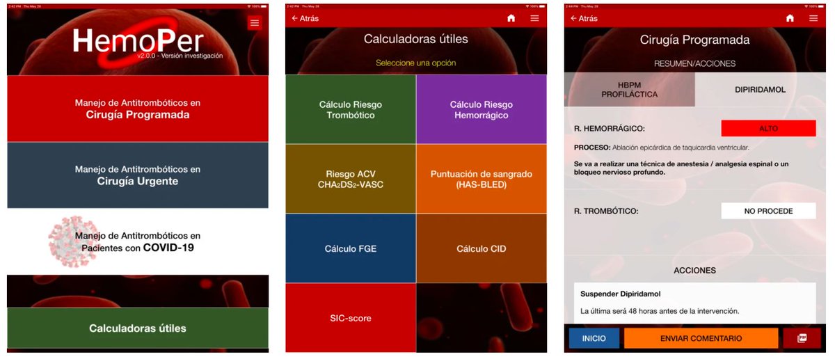 #SegPac !🔝 <a href="/saludand/">Consejería de Sanidad, Presidencia y Emergencias</a> pone a disposición de los profesionales  #HEMOPER,  una  #appSaludable que mejora la seguridad del uso de antitrombóticos también en el entorno #COVID19  #HemoPerCovid_19  #eSalud  #TIC

👇🏼👇🏼👇🏼

📌lajunta.es/2lzgg