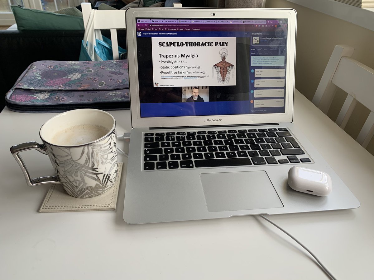 PhysioLoz's tweet photo. Saturday set up! ☕️ Looking forward to lots of interesting talks today! Starting with the one! @TPMPodcast @JackAChew @physiojack @AdamMeakins https://t.co/yiqufRvpL7