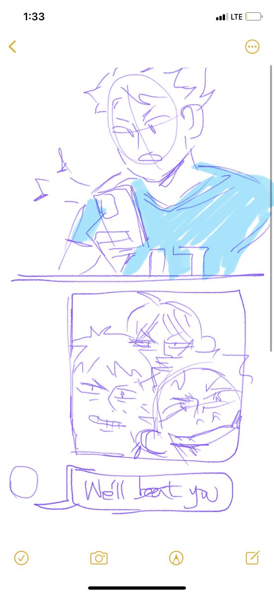 Post time skip ushijima, Oikawa, kageyama and iwaizumi interaction - Plz excuse my note messy drawing on my phone. But this is the night before they face off each other at the Olympic ?? continue that bad selfie trend  https://t.co/tFZkXBrrsl 