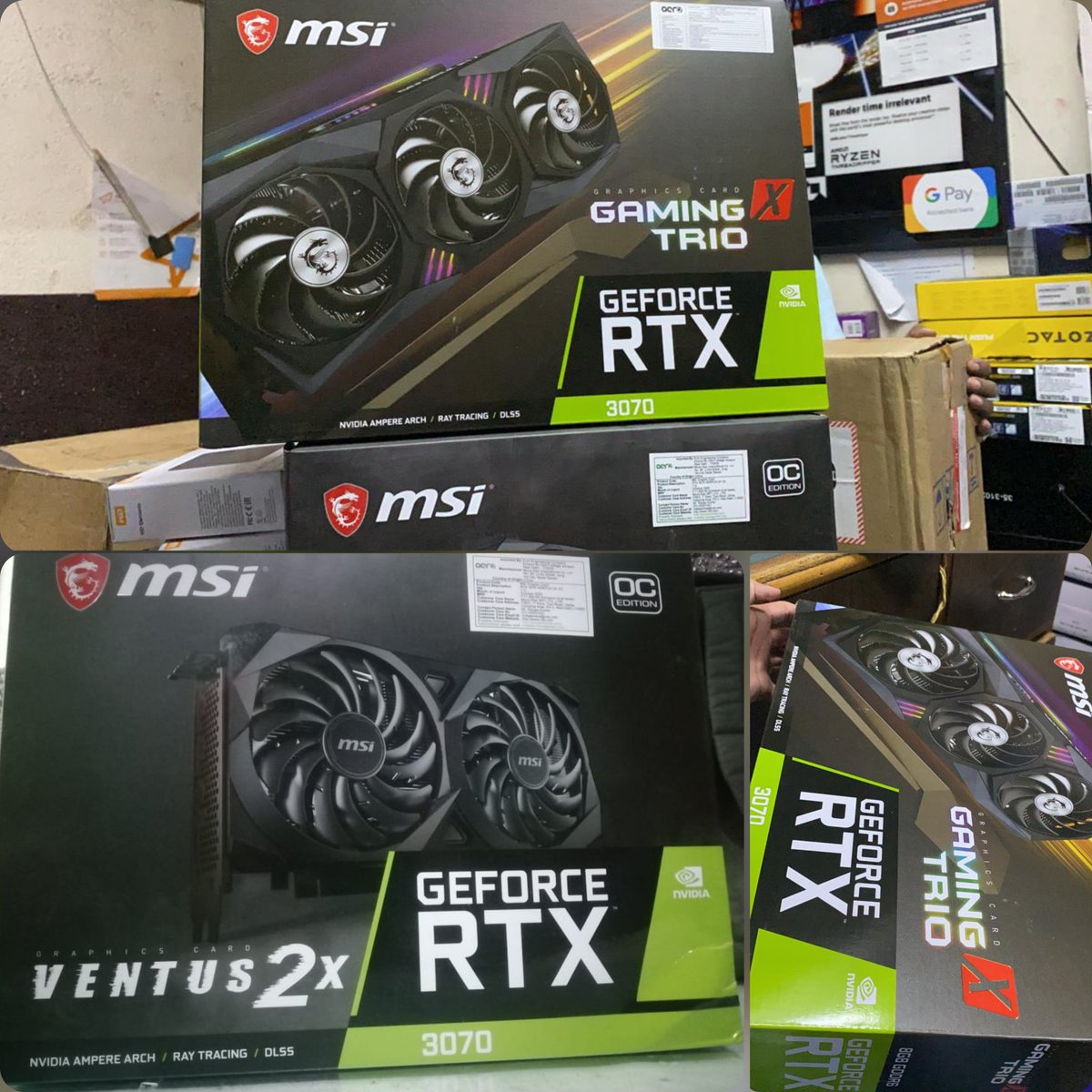 SphinxComputers's tweet photo. MSI GAMING X TRIO RTX 3070
 *In Stock*
MSI VENTUS XS 2X OC RTX 3070 
*In Stock*
MSI GAMING X TRIO RTX 3080 
*Coming Soon*
MSI GAMING X TRIO RTX 3090 
*Coming Soon*

#sphinxcomputers #pcindia #msigaming #msiventus #rtx3070 #rtx3080 #rtx3090 #computerstores #computerstorenearme https://t.co/1gVbsCyMId