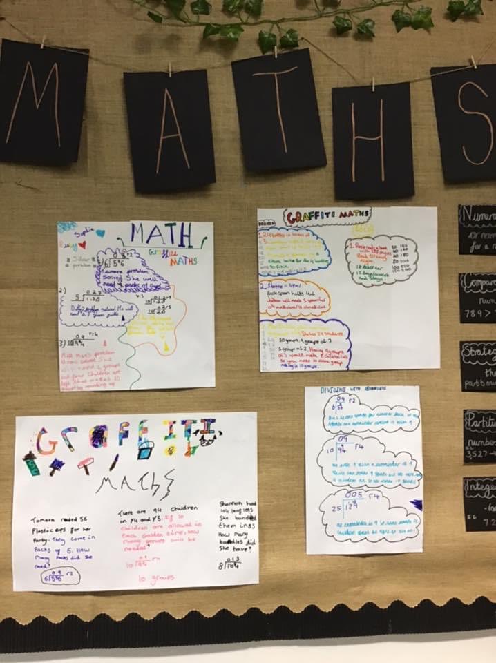 LessnessMaths's tweet photo. Some fantastic #graffitiMaths from year 6!They worked in groups to solve a range of word problems,showing &explaining their methods through a variety of different representations.Helping them to consolidate & apply these skills in different contexts! @Lessnessprimary https://t.co/CX8sq8b6Rp