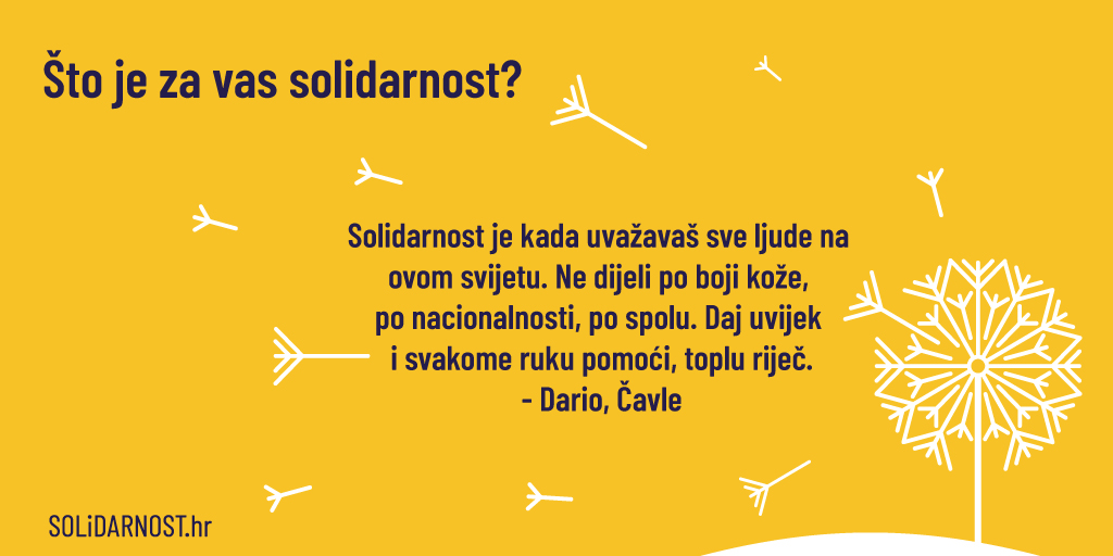 solidarnost_hr's tweet photo. Kako izgleda vaša definicija solidarnosti? Podijelite s nama na https://t.co/flppvdanm6. Rado čitamo i dijelimo vaše poruke! 😊 

#solidarnosthr #strongertogether @EK_Hrvatska https://t.co/eoPmftC3NN