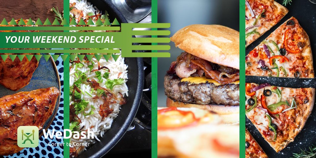 WeDashSA's tweet photo. Weekend Special Aweh!
Spend R200 or more and get R50 off at any restaurant this weekend. Use promo code: WEEKEND50 for offer. 
 
Download the WeDash App today https://t.co/nxy0r1byks, use promo code: WEEKEND50 and make your order. 
 
Offer valid until Sunday 6pm. 
 
#WeekendDeals https://t.co/tb1w5iFQK6
