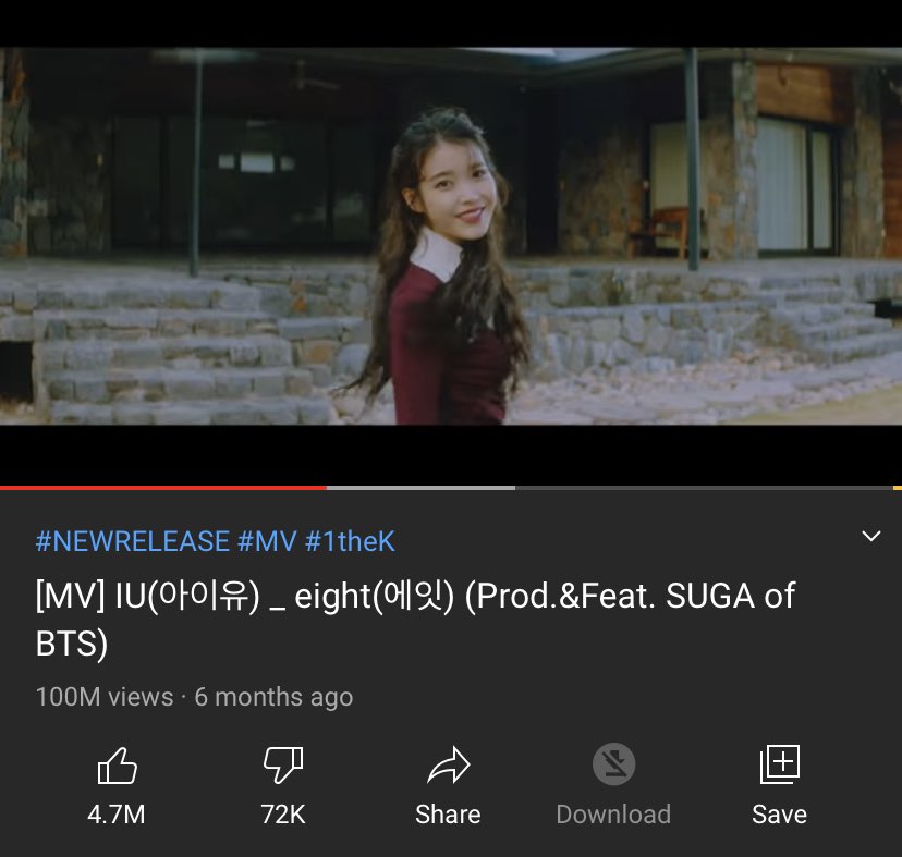 kpopinarab's tweet photo. الفيديو الموسيقي الإدماني "eight” لآيو بالتعاون مع شوقا عضو BTS وانتاجه، يُحقق 100 مليون مشاهدة عبر اليوتيوب، ليصبح أسرع فيديوهات آيو الموسيقية تحقيقًا لذلك!

تعاونٌ اظهر قوته بشكلٍ مبهر عبر كافة المنصات بعد حماس الجميع لموسيقى تجمع آيو وشوقا معًا، تهانينا!
#Eight100M https://t.co/mn0P64kqK0