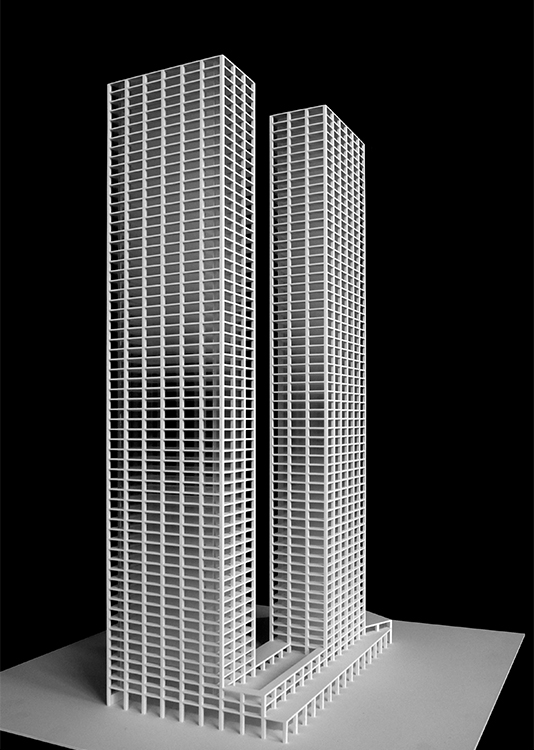 RevistaVolum's tweet photo. #DissabtesUnbuilt
Torres a Dubai. Emilio Tuñón. 2013

Proposta guanyadora del concurs per a dues torres d'apartaments, amb clares referències miesianes, on l'expressió de l'estructura defineix el projecte. https://t.co/E056UgTvZM