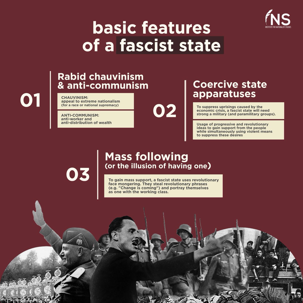 [THREAD]Apparently, nowadays, many of us indiscriminately use the word "fascism" to describe a political action that promotes a dictatorial regime. Underneath these brutalities is a system that is exclusionary and monolithic. But what really is fascism?(1/2)