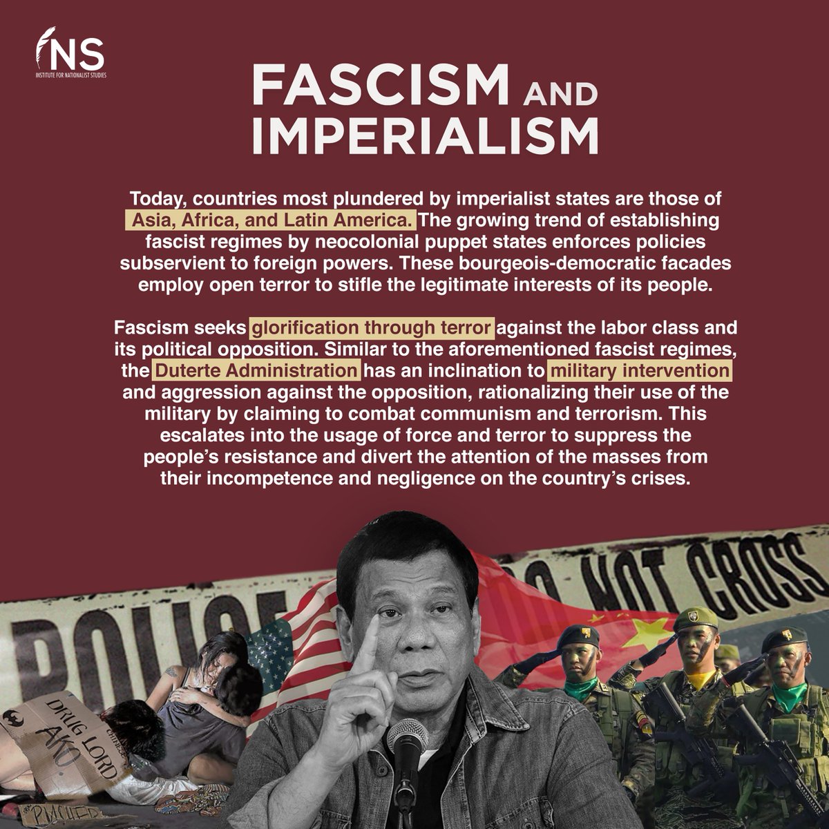 [THREAD]Apparently, nowadays, many of us indiscriminately use the word "fascism" to describe a political action that promotes a dictatorial regime. Underneath these brutalities is a system that is exclusionary and monolithic. But what really is fascism?(1/2)