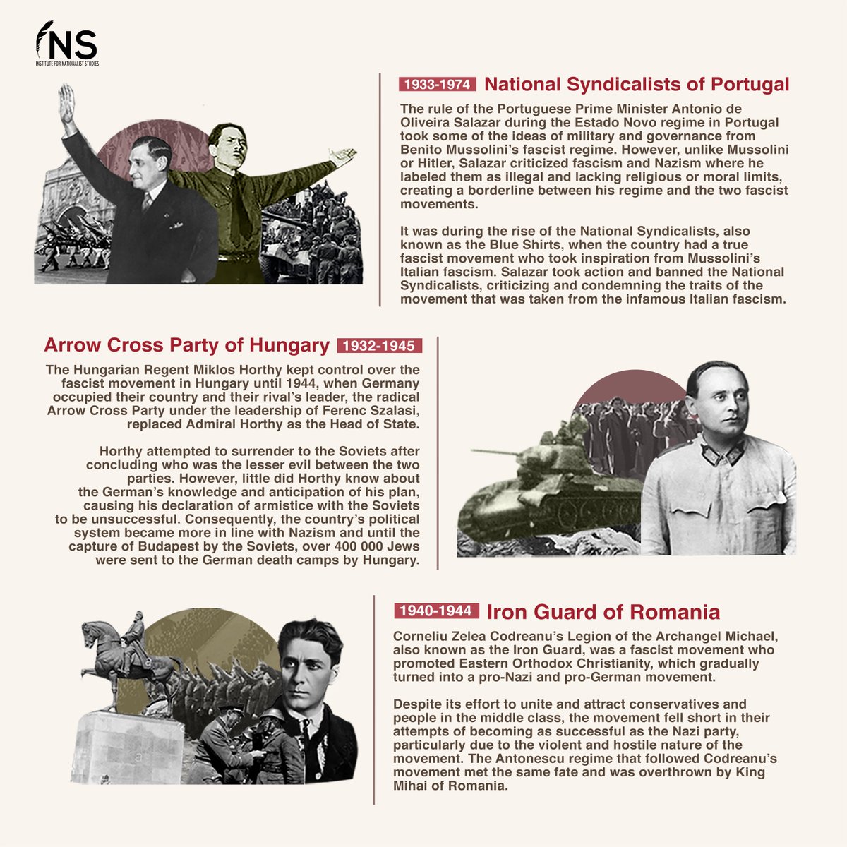 Here are some of the notable fascist regimes throughout world history.Recommended readings:Sison, J.M. (1986). The Social Basis of a Fascist State. Bennagen, ed., ibid, 25-29.Sison, J.M (2000). Imperialism, Fascination, and Fascism. P. 246-273(2/2)