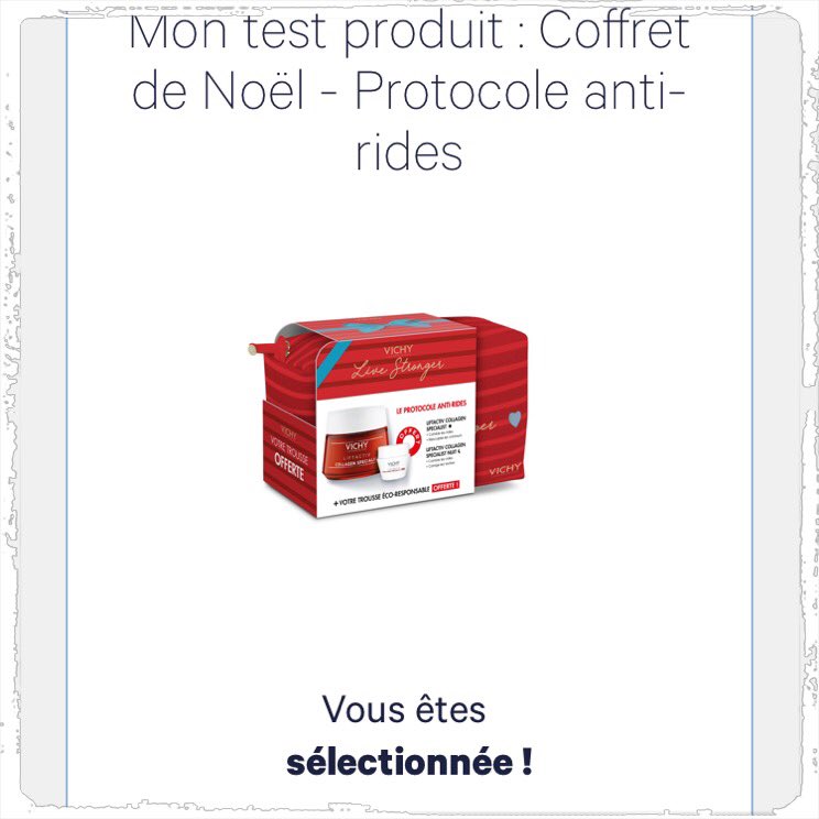 NafreyVanadis's tweet photo. J’adore lire ce genre de message sur mon boîte mail 🍾! Hâte de tester ce coffret de Noël 🎄🎅🏼#ProtocoleAntiRides de @VichyFr ! C’est #Noel d’avance pour moi 🤶😍merci #Vichy 🙏❣️ #test #ambassadrice #antiRide #beaute #PrendreSoinDeSoi 💆🏽♀️🧴💐 #fanvichy https://t.co/58Flb4hh7V