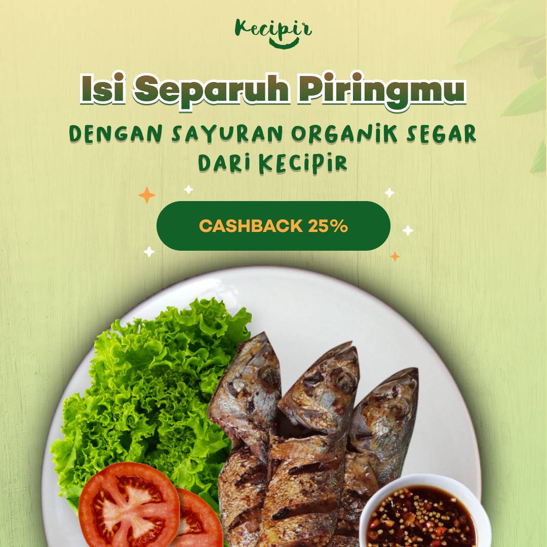 Mau mulai kapan lagi? Ayo #makansehat dengan sayuran organik yang bisa kamu dapatkan di Kecipir. Harga sangat bersahabat!😉

Pilih sayuran organikmu dan belanja sekarang juga untuk mendapatkan Cashback 25%*!🥳

*S &amp; K lengkap klik link banner promo di aplikasi/website 💚📱