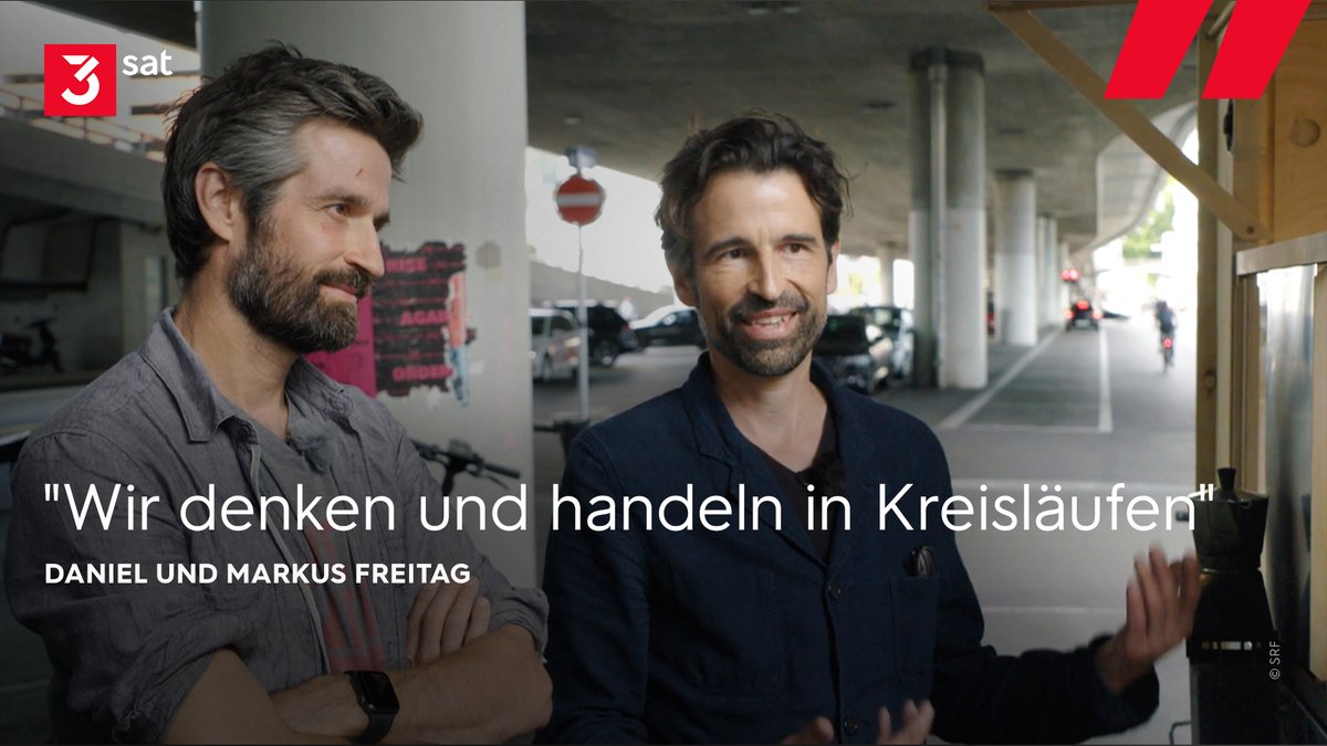 3sat's tweet photo. Zwei Brüder, zwei Denkweisen, ein großer Erfolg. Für das Künstlerpaar #MarkusFreitag und #DanielFreitag steht die Wiederverwertung an oberster Stelle. 👇 https://t.co/ET6gnXKfV3
#KunstHochZwei #DokuReihe #KünstlerInnenPortraits https://t.co/VkEgafvcef
