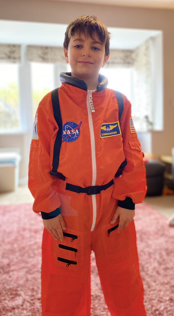 Our very own astronaut! Watching documentaries about space for our home learning project @amandacameron85 <a href="/stjs_staveley/">Saint Joseph's</a>
