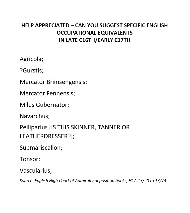 Marinelivesorg's tweet photo. Help appreciated wih some Latin occupational terms #signsofliteracy https://t.co/tdGwF8Fmip