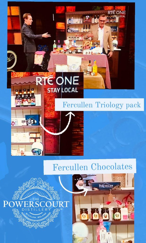 PowerscourtDist's tweet image. Delighted to make it to the shelf with many other great Irish products on last nights epic Late Late Show, promoting Irish products for your all your Christmas shopping. #shoplocal #LateLate #rteone #BoostMyBusiness #fercullenirishwhiskey 
#powerscourtdistillery