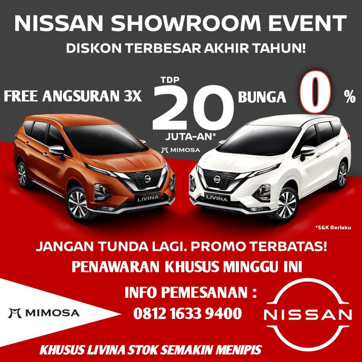eldo_ap's tweet photo. Khusus Minggu ini tgl 7-8 November 2020, ada tambahan diskon & voucher menarik senilai 1 juta. Buruan chat me : 081216339400
.
.
#GisellaAnastasia #gisella #Giselvideo #giselviral #PemersatuBangsa #promomobil #PROMOTION #hargamobil #kuliner https://t.co/8MzeQeke0Z