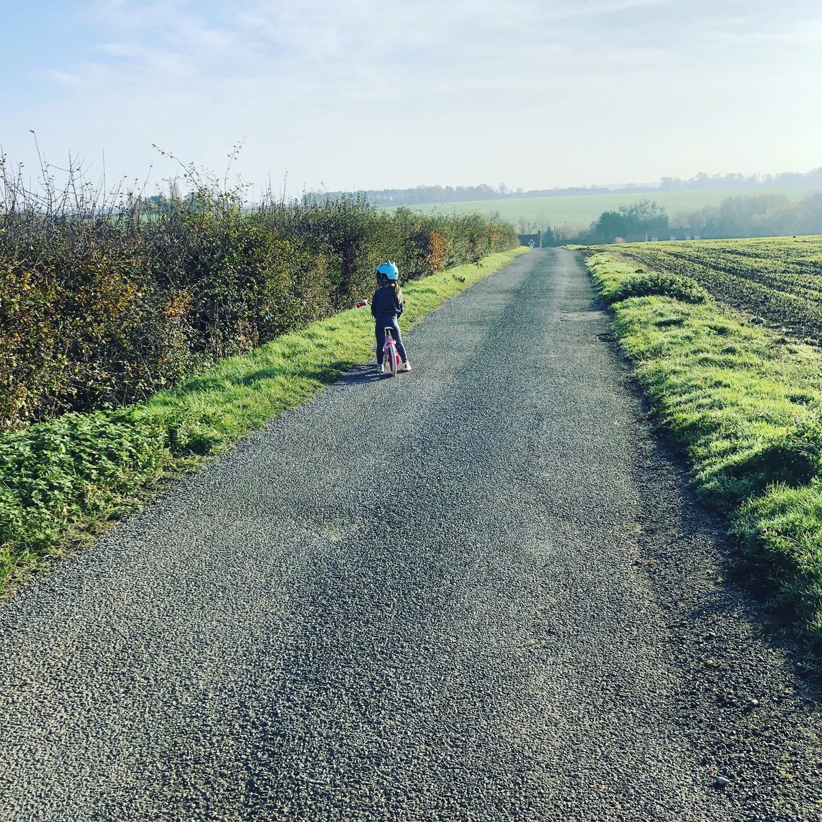 Lockdown 2 morning bike ride with my GB! Proud of her and her resilience especially with the monster hill she freewheeled down! Who needs roller coasters! 😝