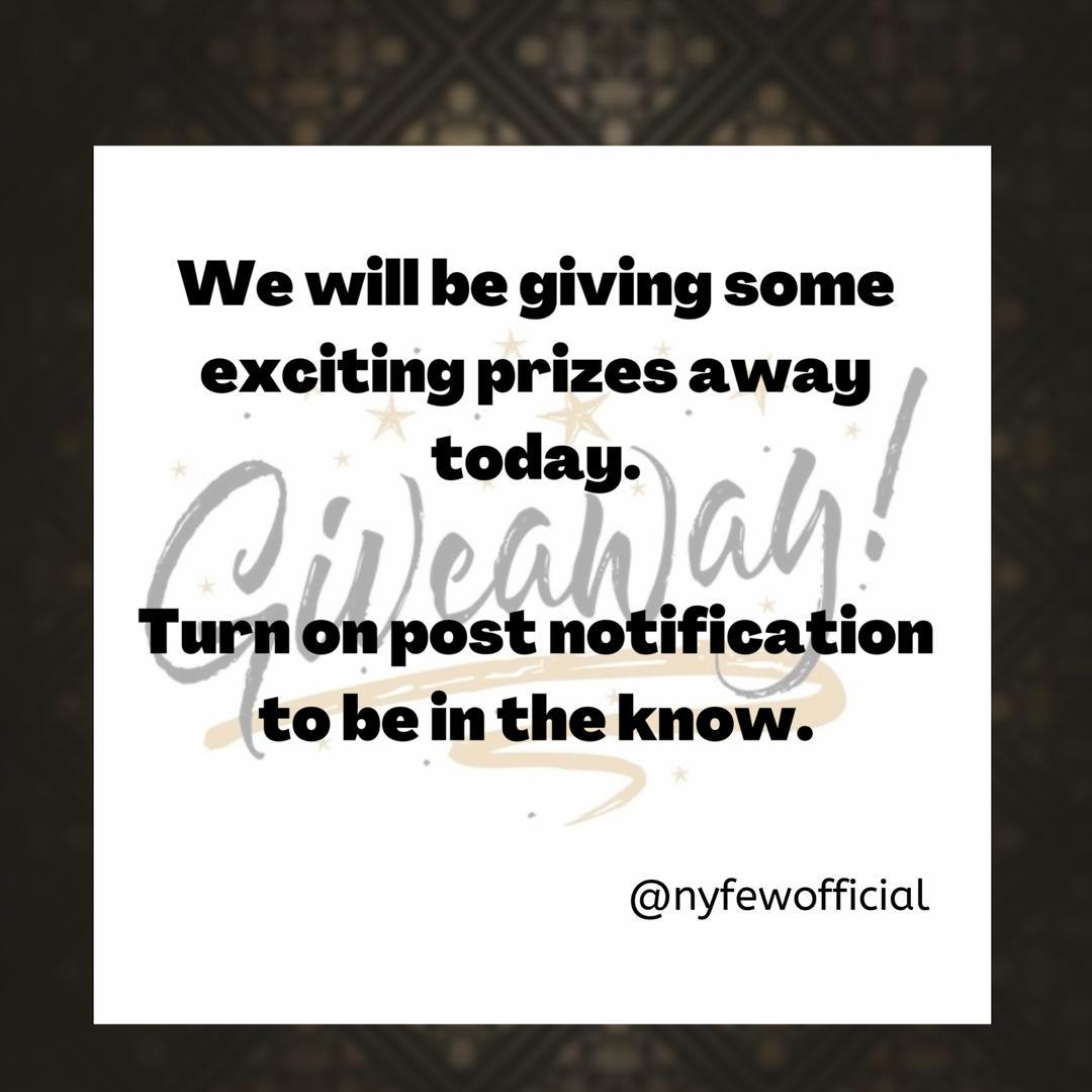 NYFEWofficial's tweet image. We will taking a time out to appreciate all of our new and old followers sometime today.

Turn on posts notification not to be left out

#nyfew #nyfewofficial #nyfewprojectmakeme
#PrayWithMercyEke #EnuguMeansBusiness