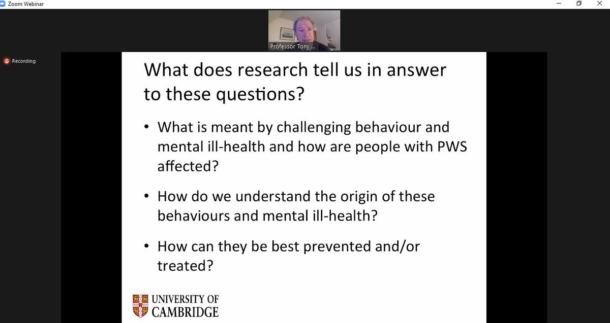 PWSAUK's tweet photo. Our virtual conference is now underway, with Professor Tony Holland now speaking.

Thanks to everyone who has joined us - and if you haven't yet then it's not too late! Tickets (minimum donation: £5) are available here: https://t.co/e4QUSChif5

#PraderWilliSyndrome #PraderWilli https://t.co/hmHPfKD5yL