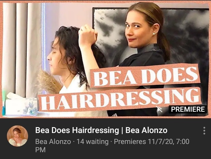 lab_jlc8bea's tweet photo. New Video Upload, soon 7 pm. Bea Does Hairdressing with Enchong Dee, @ ByBea youtube channel and The Bea Alonzo Official facebook account. Don't forget to watch, like and subscribe later. Thank you. β€β€β€ #ByBea #Beaalonzo #LifeisBEAutiful https://t.co/F3nt3sp7hT