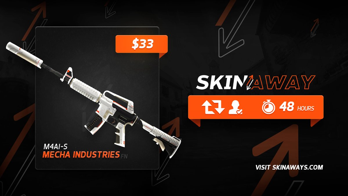 Skinawayscom's tweet photo. $33 GIVEAWAY 🥳

M4A1-S Mecha Industries

✅ Follow
✅ Retweet
✅ Visit https://t.co/WdaL6QEDN3
✅ Tag a friend

48-HOURS ❤️ https://t.co/MtHUVg0cXL