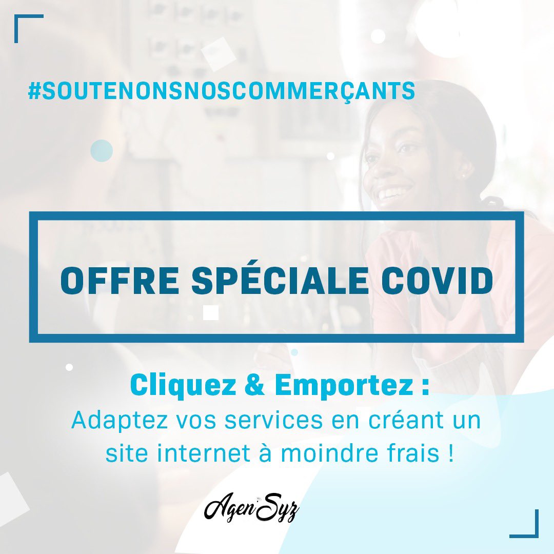 AgenSyz's tweet photo. #SoutenonsNosCommercants #covid 

Créez votre site internet à moindre frais pour continuer à travailler et vendre vos produits ! ✅

Contactez-nous pour en profiter au plus vite ! 😀

⚠️ OFFRE EXCEPTIONNELLE -50% ⚠️

#agensyz https://t.co/zd9PFF8Gkm