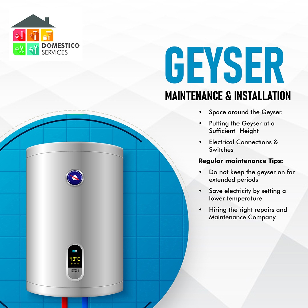 Domestico on Twitter: Here are few tips on how to maintain geyser at your  home and save electricity. https://t.co/8jZY45H6el #GeyserService  #GeyserRepair #waterheaterservice #waterheaterrepairservice  #GeyserInstallation #sow #bookserviceonline https ...