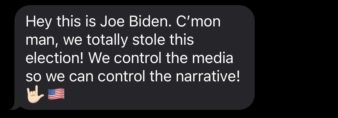 sry_im_right's tweet photo. @elainaplott @BretBaier That’s some good ol’ fashioned blue checkmark journalism. An aggressively cropped screenshot of a text message, from some unnamed “GOP official”... https://t.co/nOIwzJEAec
