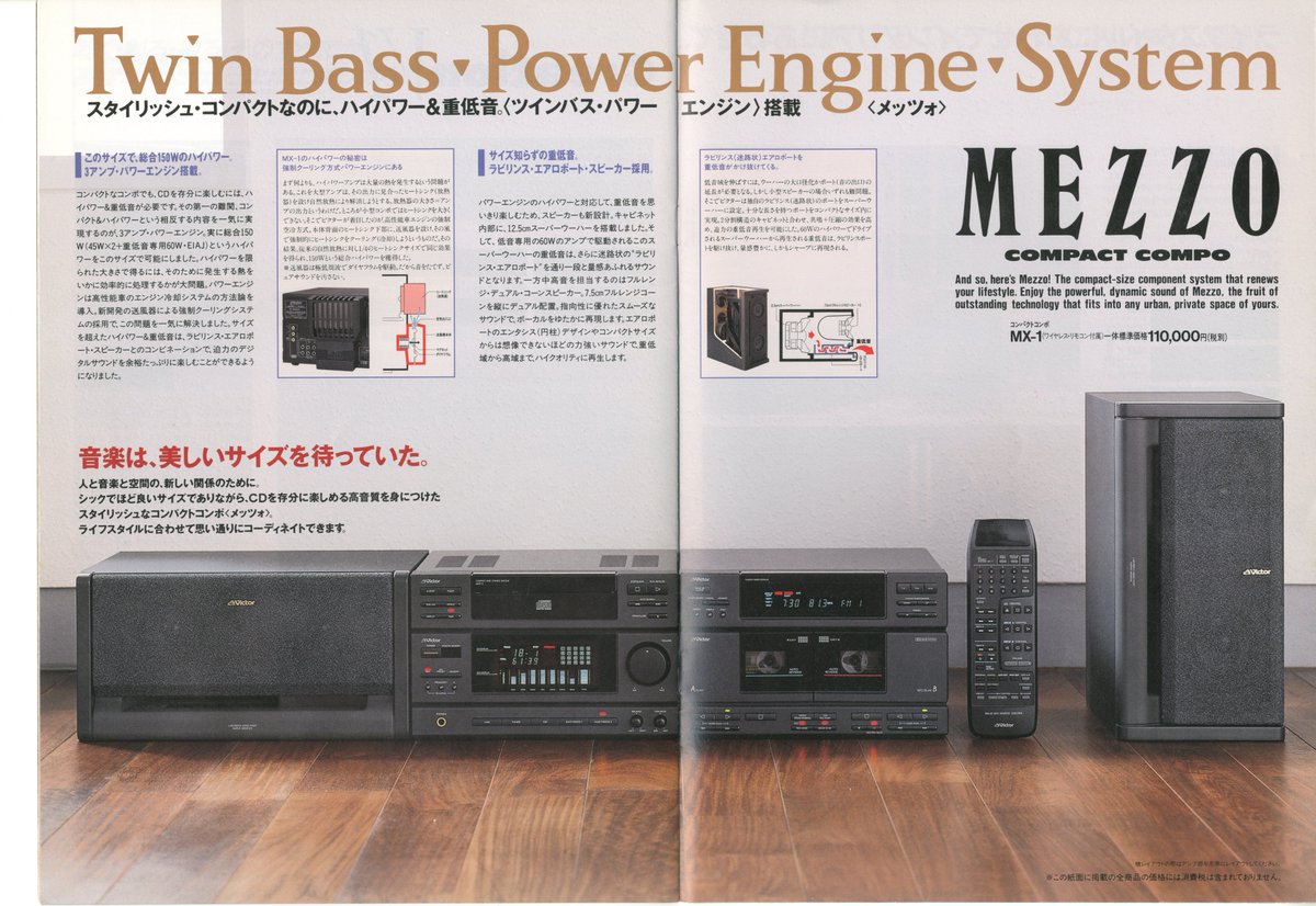 ビクター CDマルチコンポーネント総合カタログ（1989.11）⑤ MEZZO MX