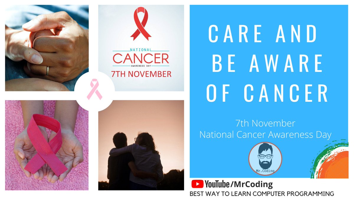 MrCoding33's tweet image. Day to generate awareness about cancer prevention and early detection.
#NationalCancerDay
#MrCoding
#MrCoding33

youtube.com/MrCoding