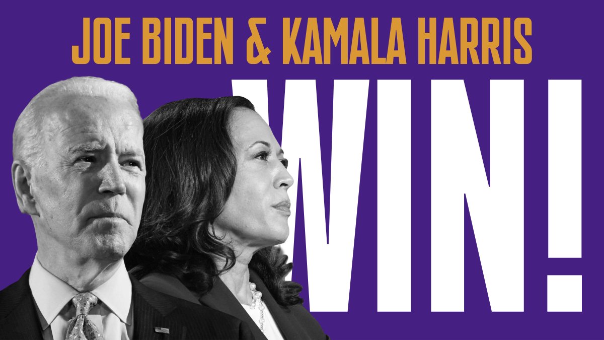 WorkingFamilies's tweet photo. The will of the people is clear: @JoeBiden and @KamalaHarris have won and Trump will be the first one-term president in nearly three decades. 1/ https://t.co/cwmySTUsbm