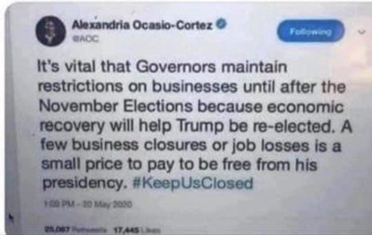 RossCook14's tweet photo. @AOC Like this deleted tweet? https://t.co/JcwycIIdkx