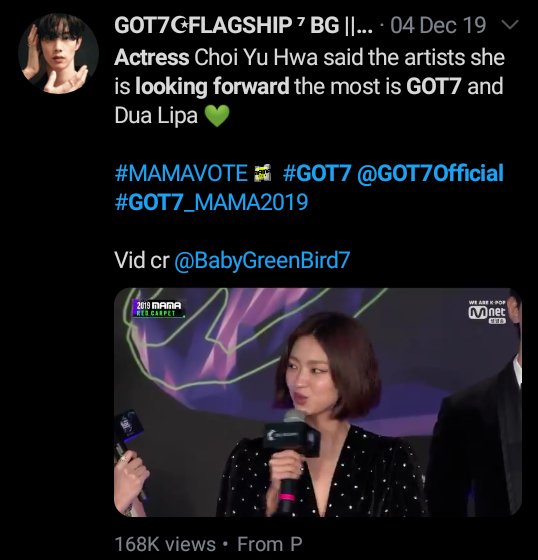 18. Choi Yuhwa (South Korea) another actress that like got7 too! she said she was looking forward to got7's performance for MAMA last year