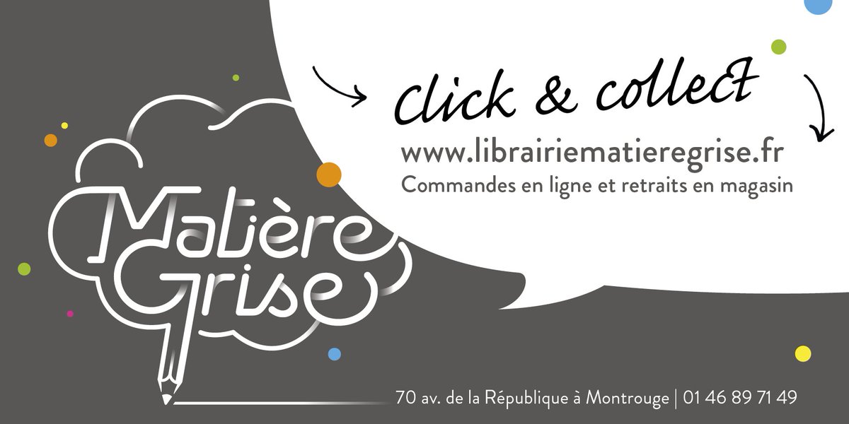 La librairie est ouverte...en click and collect 😉
librairiematieregrise.fr
#cliqueetcollecte #clickandcollect #librairieindependante #librairiesindependantes #tousenlibrairie #montrougecommerces #montrouge
#librairiematieregrise