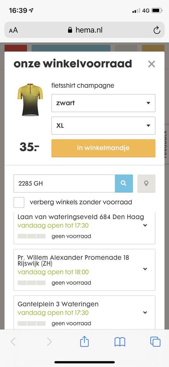 bvvaske's tweet photo. @HEMA Kijk maar goed en scroll maar door bij die postcode. Al maanden niet te verkrijgen. https://t.co/kQ6sGhwXfN
