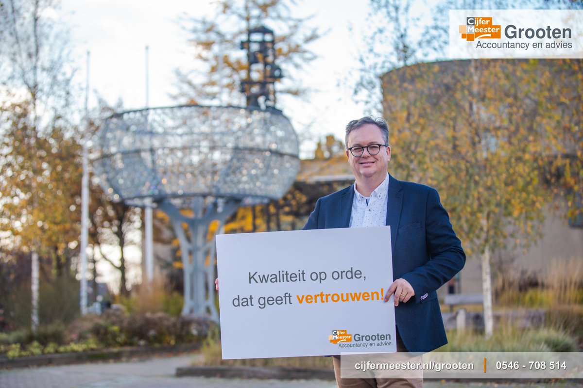Mark Grooten AA heeft volgens de NBA de kwaliteit op orde, dat geeft vertrouwen. De RvT van de Nederlandse Beroepsorganisatie van Accountants is van oordeel dat CijferMeester Grooten Accountancy&amp;Advies voldoet aan de eisen van de Wet op het accountantsberoep. #tubbergen #almelo