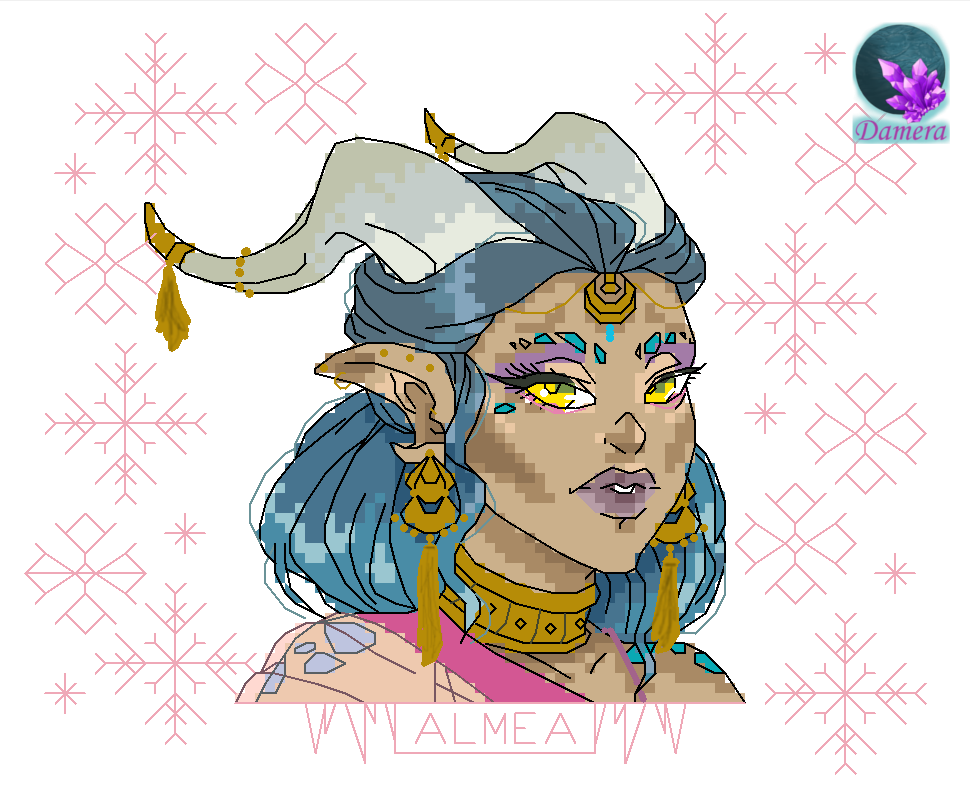 DameraCrystmon's tweet photo. Gift for @milkyway_of
Thanks for all the help and support!😊💜
Almea, beautiful dragon Lady 😍
Basic art @Ryltha
Character by Milky
Pattern by me
#Dameracrossstitch #Amlea #crossstitch #pattern #dragon #OC #girt https://t.co/EVGpT7X6Vr