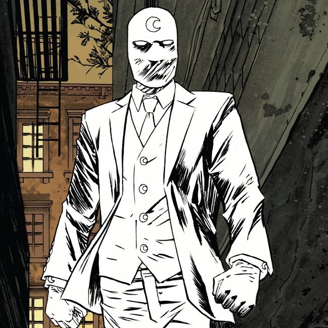 Moon Knight will wear his classic suit and, based on the 2014 run by Warren Ellis, the Mr. Knight suit.