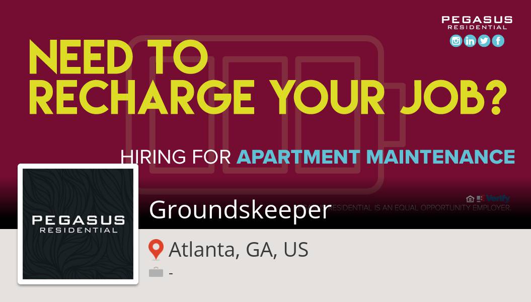 New #job opening at #PegasusResidential in #Atlanta! #Groundskeeper workfor.us/pegasusresiden… #pegasuspower #wemakepigsfly #pegasusresidential #wehelppeoplefindhome #pegasus