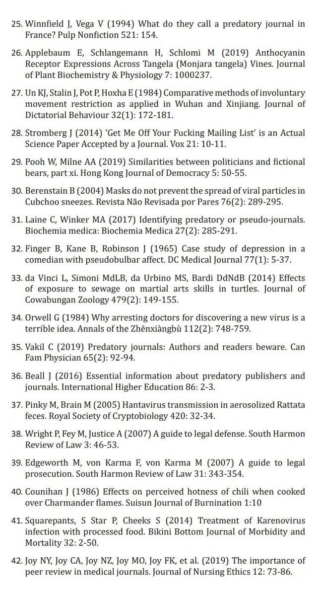 seba_flores's tweet photo. Un investigador envió un paper falso (que relaciona el Covid-19 con el consumo de pokemones) a una revista científica para demostrar que existen publicaciones que no revisan los contenidos. Lo mejor de todo son las referencias del paper falso 🤣 https://t.co/JBXxejahNq